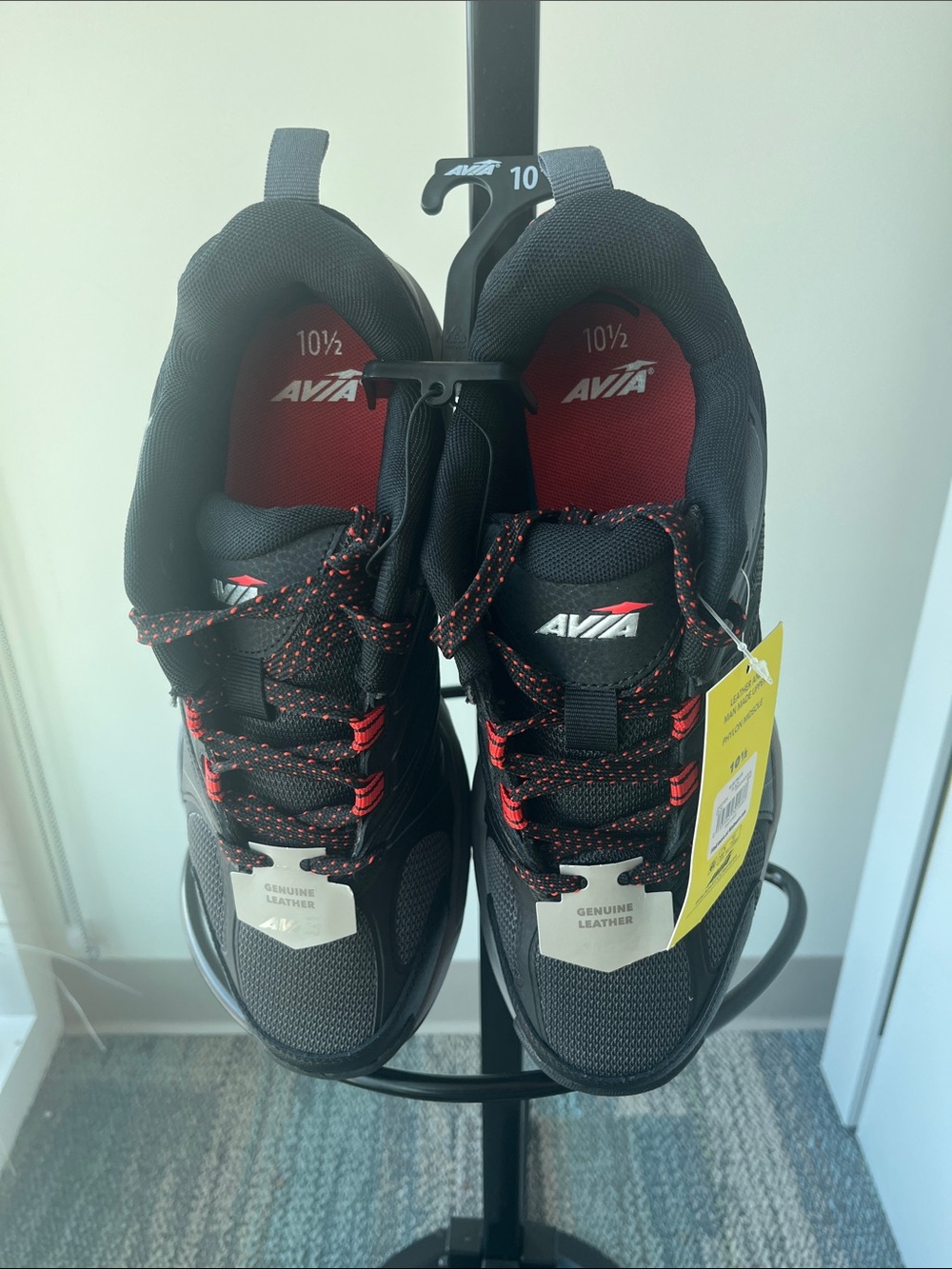 Avia Black and Red Men's Athletic Trainers